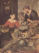 Frans Snyders detail Fruit and Vegetable Stall (mk14) oil painting on canvas